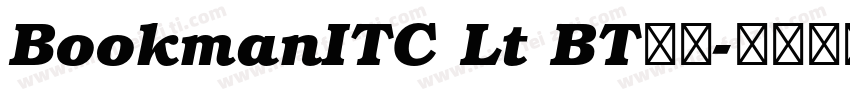 BookmanITC Lt BT粗体字体转换